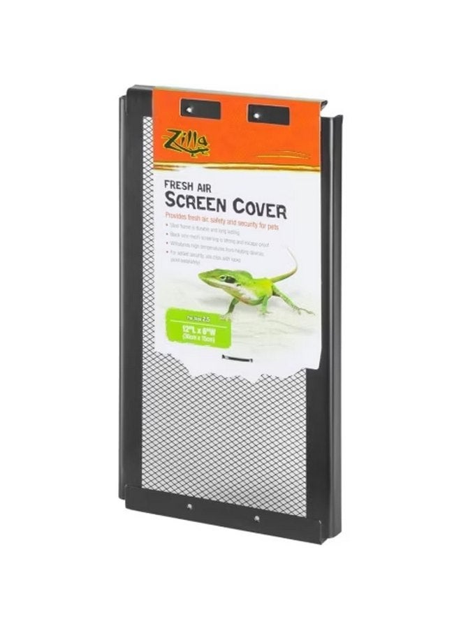 Zilla Metal Terrarium Screen Cover Size: 12" x 6" - Image 1