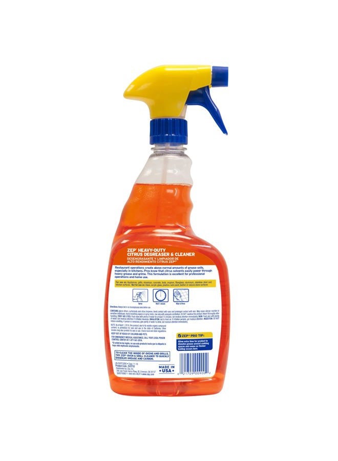 Zep Heavy-Duty Citrus Degreaser 32 Ounces ZUCIT32 - Image 2
