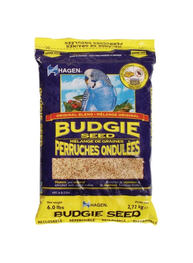 هاغن بذور هاجن الأساسية للبادجي والببغاوات - مزيج فاخر، متوازن غذائيًا، مدعم بالفيتامينات والمعادن، خالي من الغبار، كيس 6 أرطال - Image 1