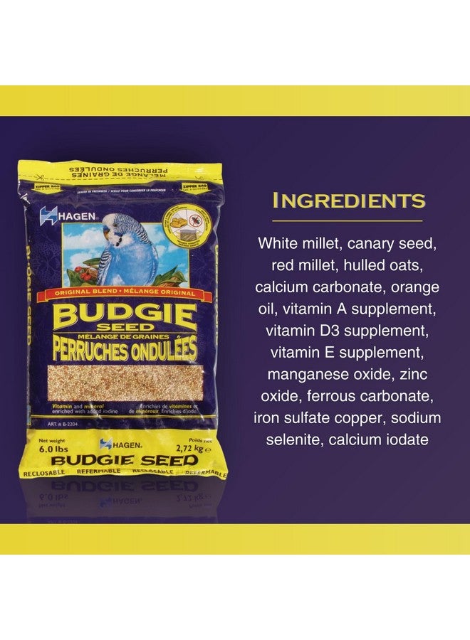 هاغن بذور هاجن الأساسية للبادجي والببغاوات - مزيج فاخر، متوازن غذائيًا، مدعم بالفيتامينات والمعادن، خالي من الغبار، كيس 6 أرطال - Image 5
