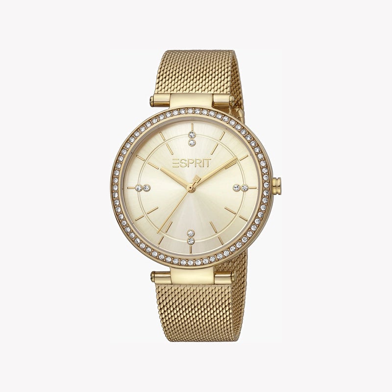 ESPRIT Women's Gold Stainless Steel Watch, Champagne Dial|ES1L310M0135 - Image 1