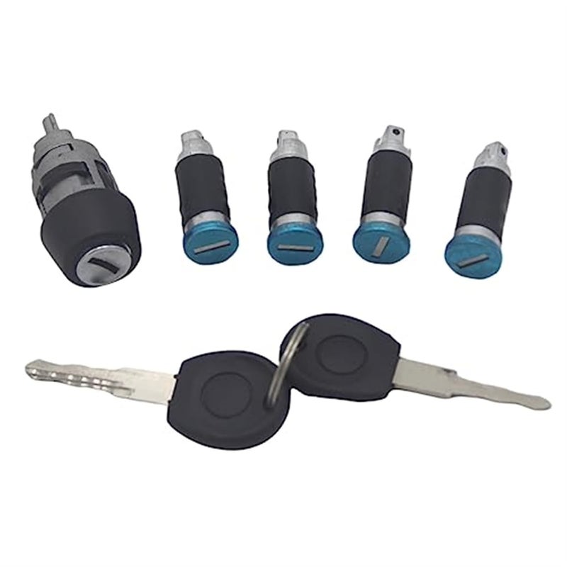 QASULER Door Lock Barrel Set for VW Transporter Caravelle T4 - Image 1