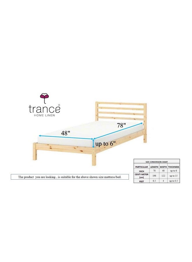 Trance Home Linen ملايات منزل ترانس 100% قطن 180 TC 78"X48" حجم سرير توأم مع ملاءة مطاطية | غطاء سرير مطبوع بحجم توأم مع 2 غطاء وسادة (78X48 بوصة، أخضر الجنة) - Image 3
