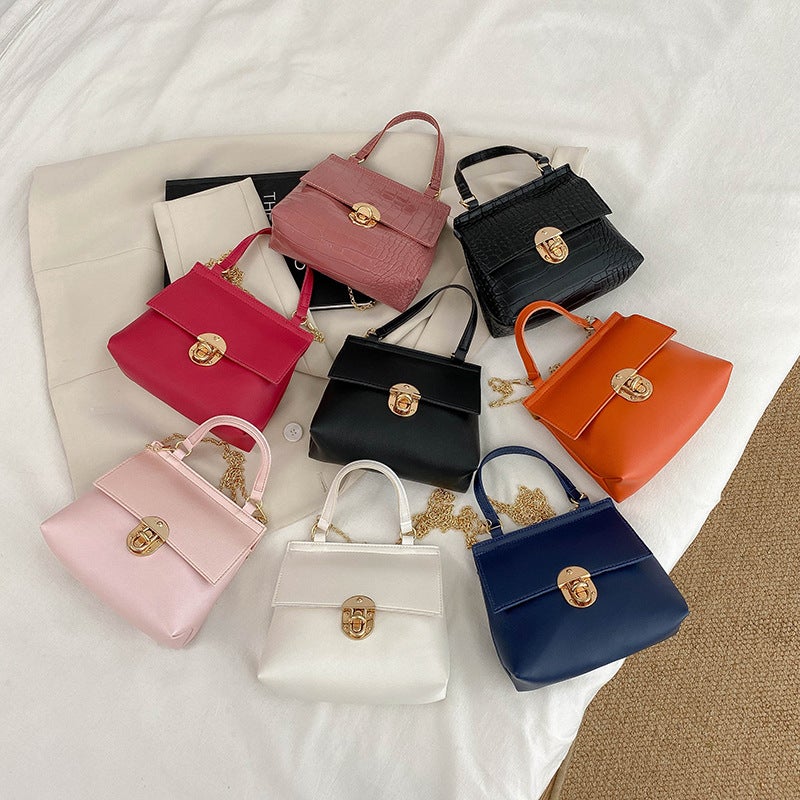 2022 Fashion Women'S Handbag Crocodile Pattern Shoulder Crossbody Bag Chain Lock Small Bag - Image 2