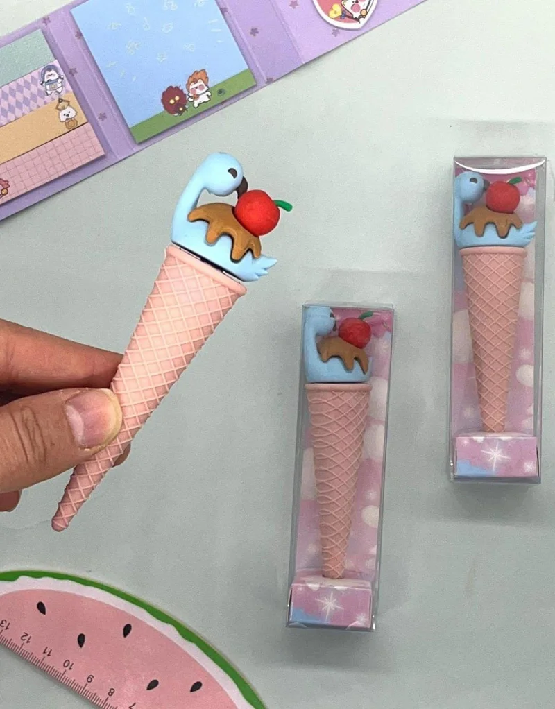 Kağıt Gemi Dükkan Brown Color Flamingo Cone Eraser