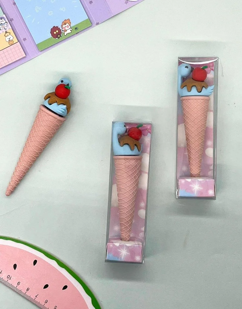Kağıt Gemi Dükkan Brown Color Flamingo Cone Eraser