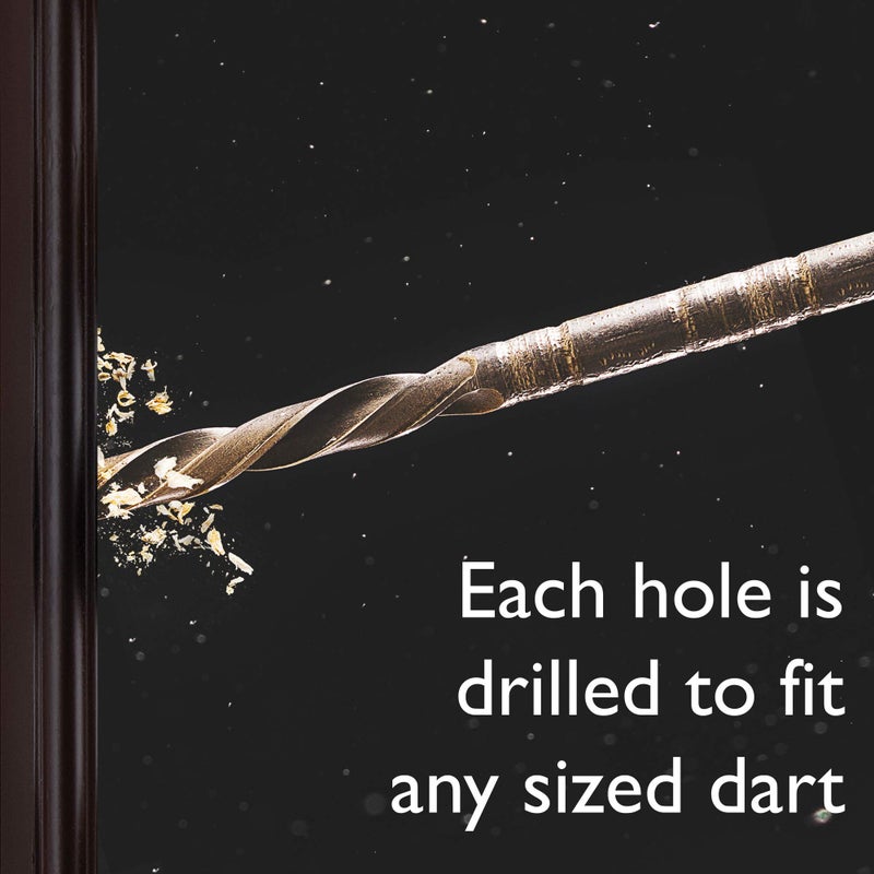 Viper Dart Caddy Solid Wood Wall Mounted Dart Holder / Stand, Displays 4 Sets of Steel or Soft Tip Darts, for all Sisal & Electronic Dartboards, Surrounds & Cabinets, Mahogany Finish - Image 2