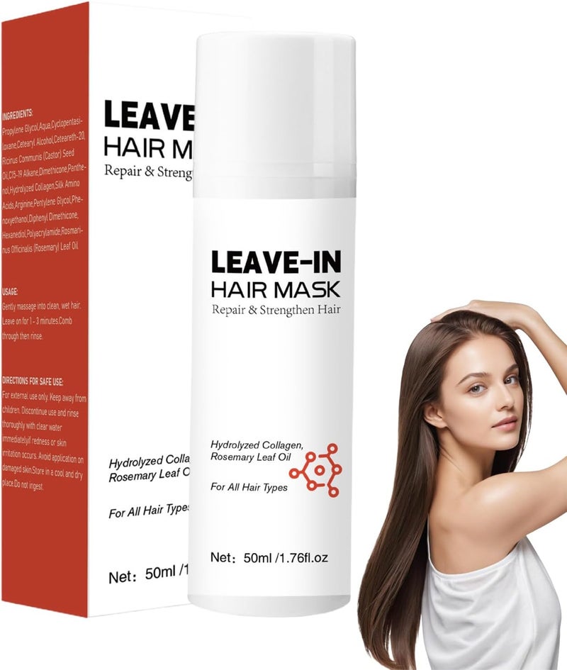 LeaveIn Hair Repair Mask Smooths and Nourishes Heat ProtectionRepairs Split Ends50ML Leave In Conditioner for All Types Of Damaged Hair