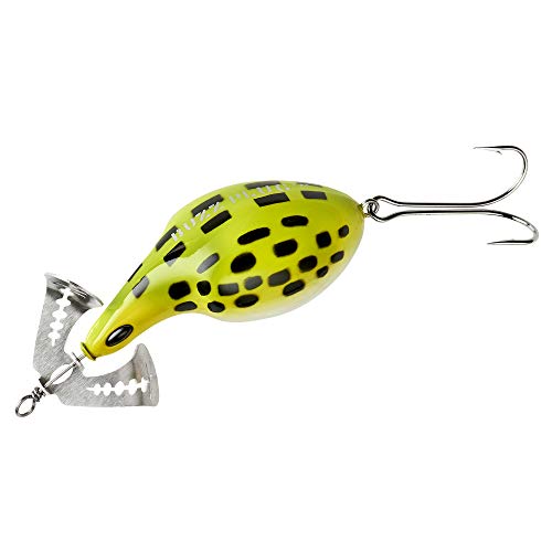 Arbogast Buzz Plug, Floating Buzzbait Fishing Lure, Freshwater Fishing Lures for Bass Catching, Frog White Belly, Junior, 2 3/8 in, 5/8 oz - Image 1