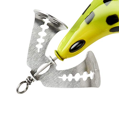 Arbogast Buzz Plug, Floating Buzzbait Fishing Lure, Freshwater Fishing Lures for Bass Catching, Frog White Belly, Junior, 2 3/8 in, 5/8 oz - Image 3