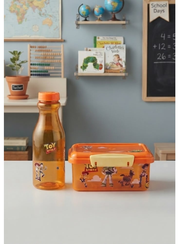 24 cm Lunch Box Set and Kids' Water Bottle with Gift Stickers