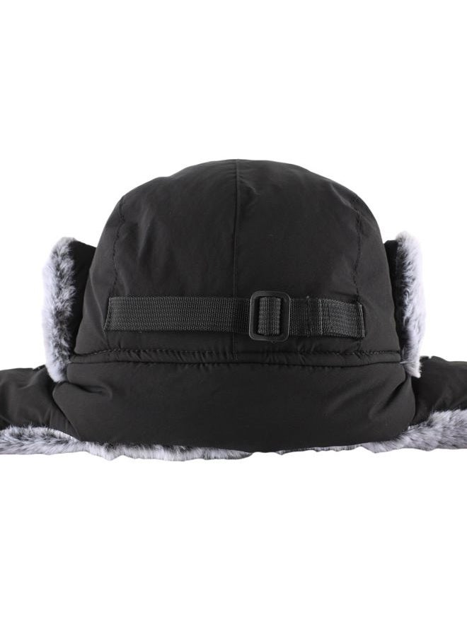 Connectyle Men's Trapper Hat with Face Mask Windproof Winter Hat for Men Thermal Faux Fur Hunting Hat Outdoor Black - Image 5