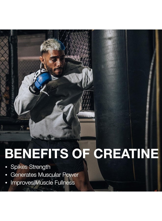Raw RAW Creatine Monohydrate 500g (100 Servings)- Micronized Creatine Monohydrate Supplement for Workout Performance, Build Muscle & Strength - Creatine Powder for Men & Women  - Image 2