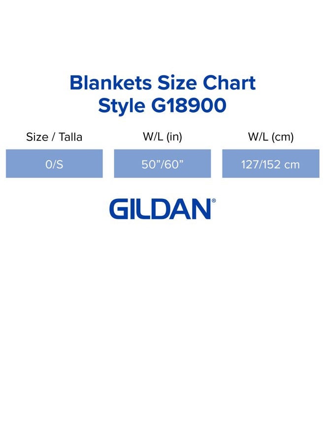 Gildan Heavy Blend Fleece Blanket, Style G18900, Navy, 50" x 60" - Image 4