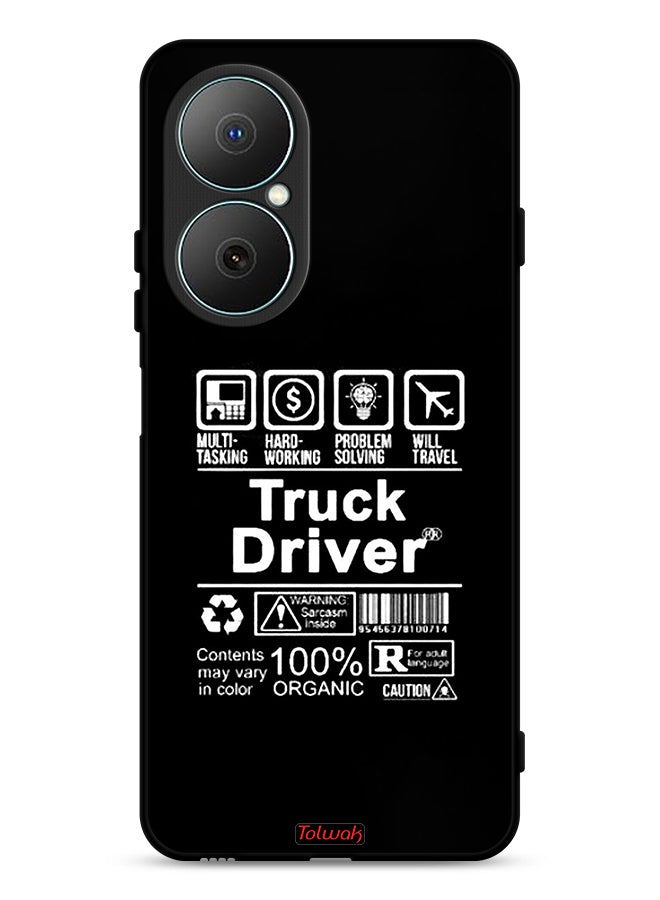 Tolwak Huawei Nova Y73 Protective Case Cover Truck Driver Sticker