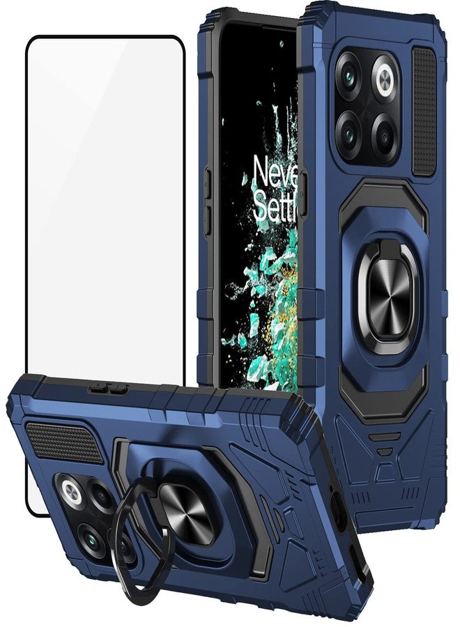 Ailiber for OnePlus 10T 5G Case, One Plus 10T 5G Phone Case with Screen Protector, Ring Kickstand for Magnetic Car Mount, Military Grade, Heavy Duty Shockproof Protective Hard Cover for One + 10T-Blue - Image 1