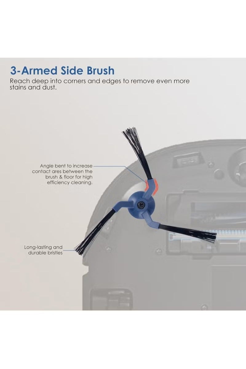 17PCS Spare Parts Compatible with eufy X10 Pro Omni Robot Vacuums Replacement Parts,X10 Pro Omni Accessories,4pcs Dust Bags, 4pcs Washable Vacuum Mop Cloths, 4pcs Side Brushes, 4pcs HEPA Filters, 1pcs Main Brush - Image 3