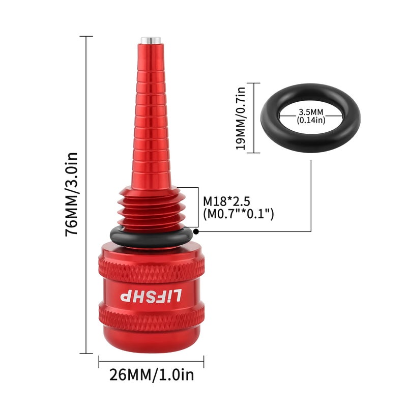 Lifshp Aluminum Alloy Generator Magnetic Oil Dipstick  For Wen 55201 Predator 212Cc 196Cc Yamaha Coleman Westinghouse Champion Ai Power Generac Pulsar And Small Inverter Generator-Red - Image 2