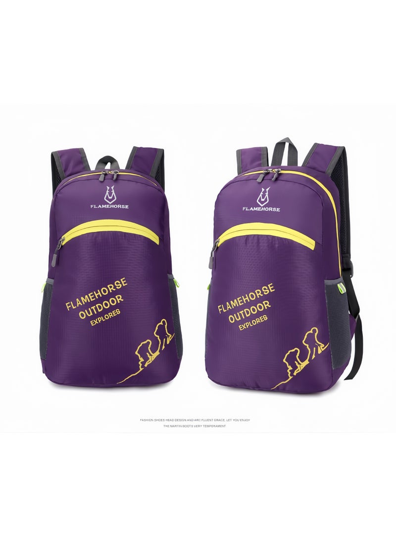 فليم هورس حقيبة ظهر رياضية جديدة قابلة للطي، حقيبة خارجية خفيفة الوزن، حقيبة ظهر قابلة للطي مقاومة للماء - Image 2