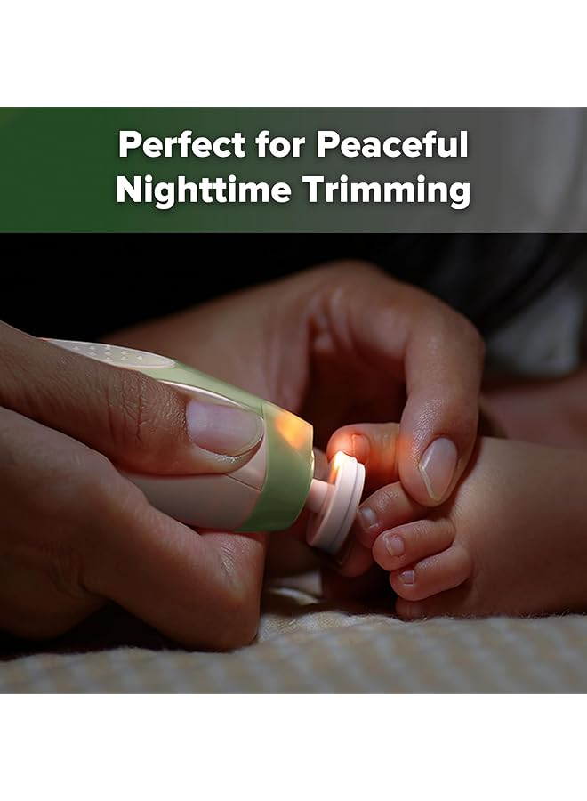 haakaa Baby Nail Trimmer Electric Baby Nail Clippers Kit For Newborn Toddler Or Adults Fingernails And Toenails Care With Extra 4 Replacement Pads New Combo Meadow - Image 3