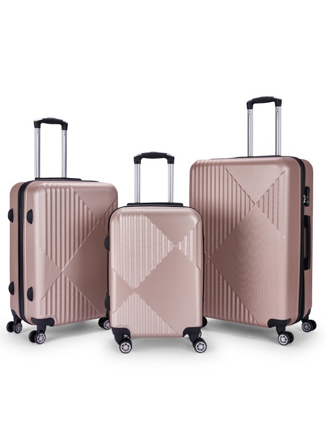 ليمرا طقم شنط سفر مكون من 3 حقائب أمتعة لون ذهبي - Image 1