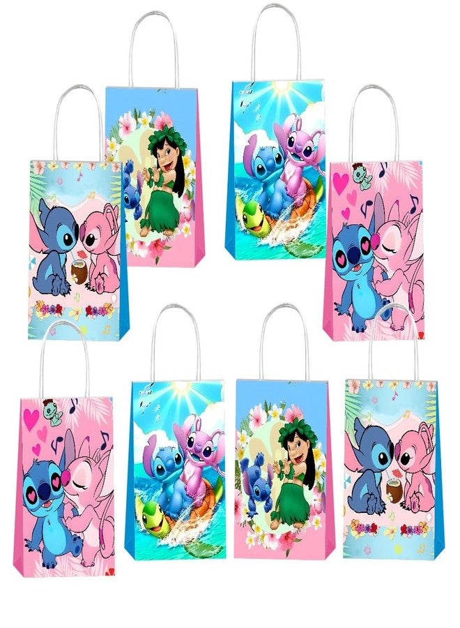 ARHAVI 12Pcs Cartoon Blue Party Gift Bags Goodie Bags with Handle for Kids Birthday Decorations Party Supplies - Image 2