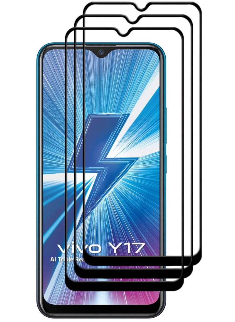 ACLIX 3 Pieces Antistatic ESD Dustproof Premium Quality High Definition Tempered Glass Screen Protector Designed For vivo Y17 - Image 1