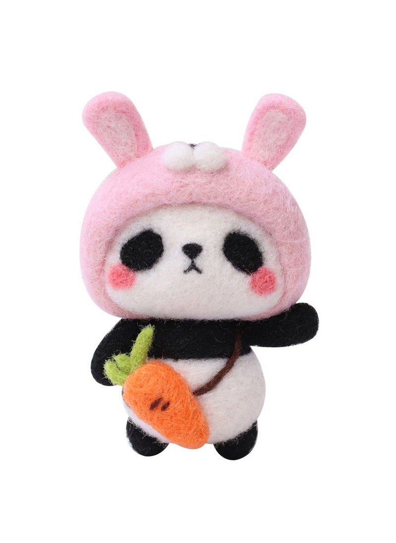 WAOKN Needle Felting Panda Craft Wool Kit Girl Pillows Gifts for Kids Girls Women Girlfriend on Birthday Day and Party Gifts - Image 5