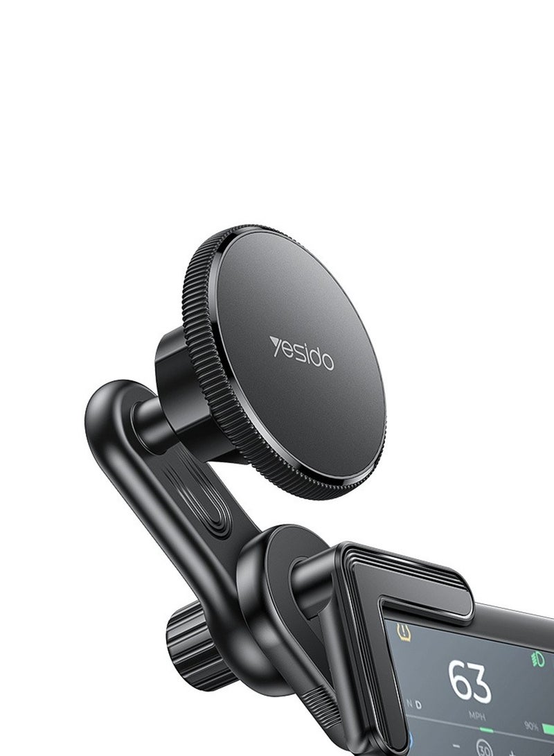 Yesido C213 Magnet Holder For Car Floating Screen iPhone 12-16 Phone Holder - Black - Image 1