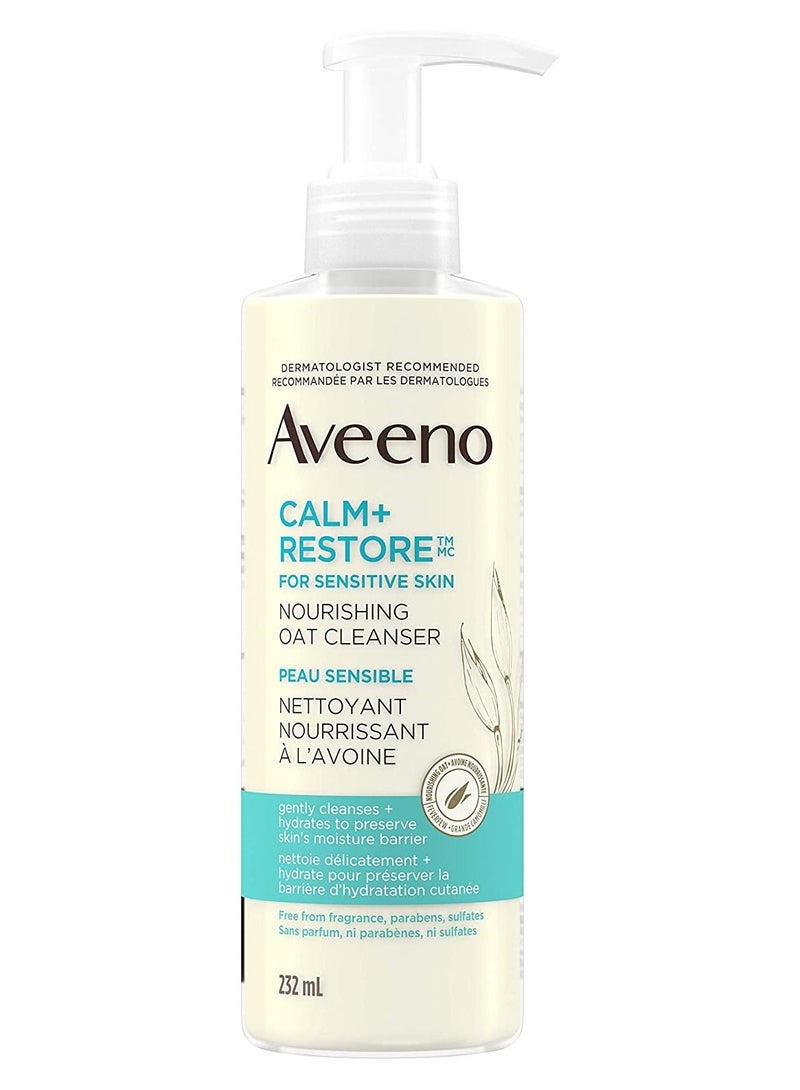 Aveeno Aveeno Calm + Restore Nourishing Oat Facial Cleanser for Sensitive Skin 232ml  - Image 1