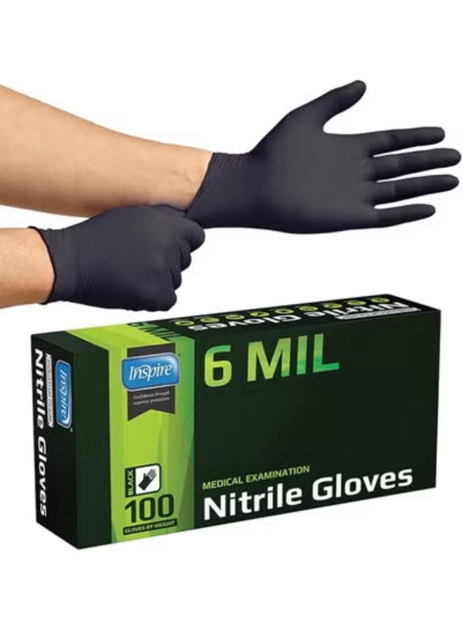 Heavy Duty Nitrile Disposable Gloves - Strong Barrier for Medical, Food Prep & Industrial Cleaning - Powder & Latex Free - Image 1