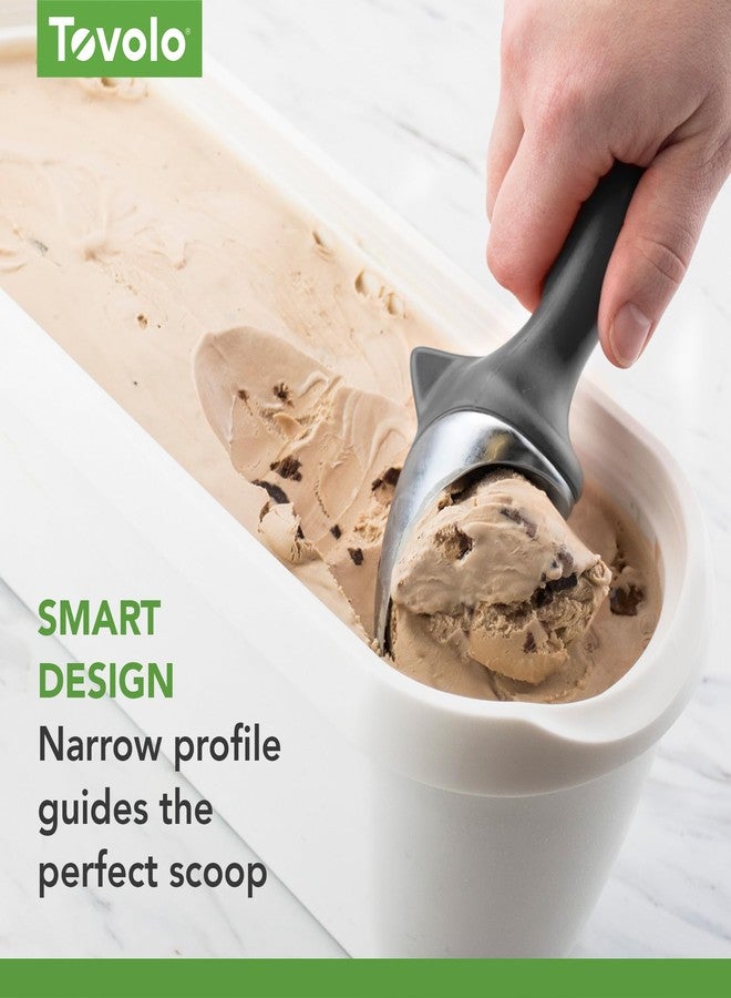 Tovolo Ice Cream Containers for Homemade Ice Cream, Glide-A-Scoop (2.5 Qt, White) - Stackable Ice Cream Storage Containers for Freezer - BPA-Free Ice Cream Tub with Lid & Non-Slip Base - Image 4