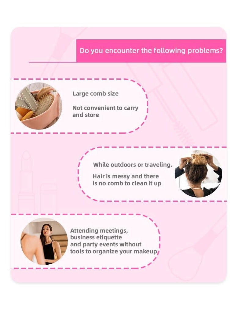 Excefore Silicone Hair Comb, Slap Bracelet Comb, Scalp Scrubber with Slap Bracelet, Silicone Slap Bracelet Scalp Massager, Hair Massage Comb Stylish, Unisex Slap Bracelet Hair Care Tool, Pink - Image 4