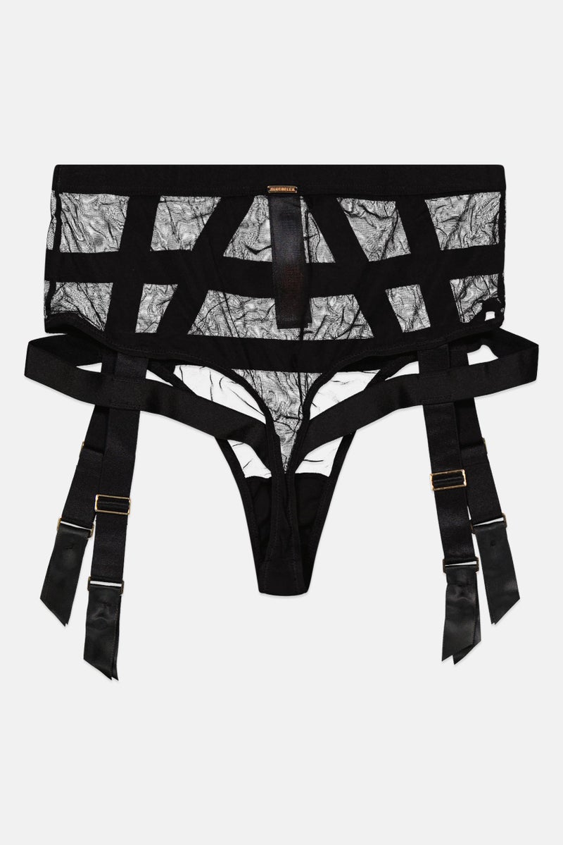 BLUEBELLA Women High Waist Textured Underwear Panty, Black - Image 2