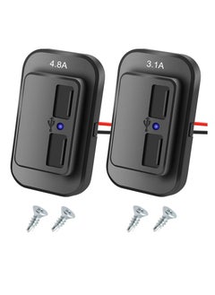 SYOSI USB Outlet, RV USB Outlet Car Charger, RV Dual USB Port Female Panel Mount for Cars Bus Boat Automotive Marine ATV Truck Golf Cart  - Image 1