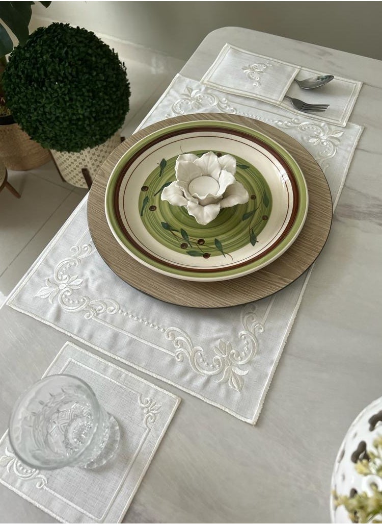 3 Pieces Linen Dining Table Runner Set - pzsku/Z654F95094DA7AE17B5EBZ/45/_/1702648209/1c0e0650-daa7-4496-977b-dc0217e3a1b7