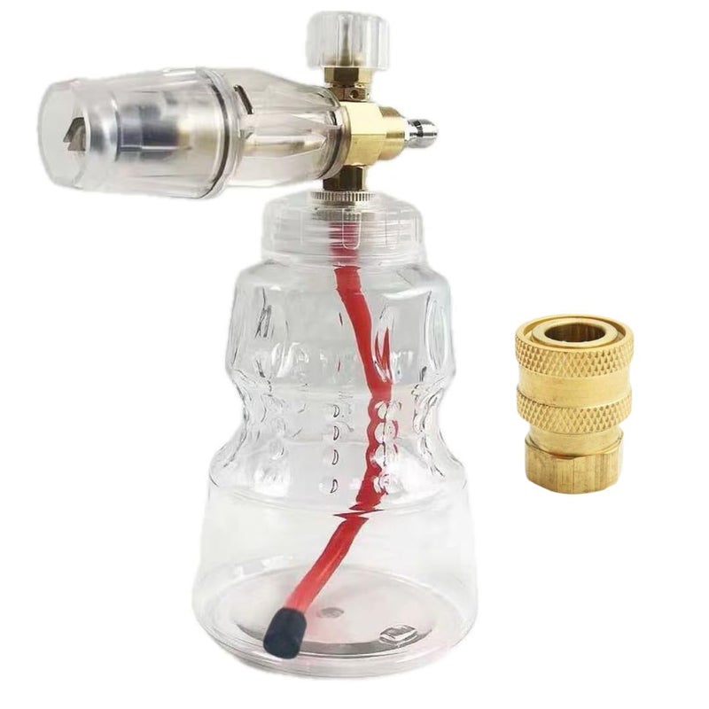 Starq Super Heavy Duty Professional Transparent Foam Cannon Snow Lance 1.1L Bottle with 1/4 Quick Connector for Pressure Washer (transparent) - Image 3