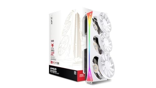 XFX Mercury AMD Radeon RX 9070XT OC Magnetic Air White Edition with RGB 16GB GDDR6 HDMI 3xDP RDNA 4 RX97TMARGW9 Graphics Card Compatible with Desktop PCs - Image 1