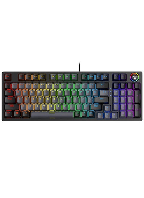 Mechanical Gaming Keyboard, MK890 RGB   Full size, with 10 lighting effects, red switch, adjustable height in two steps to give comfort to the hand while playing for computer and laptop. It can be used at home, office, and personal use.