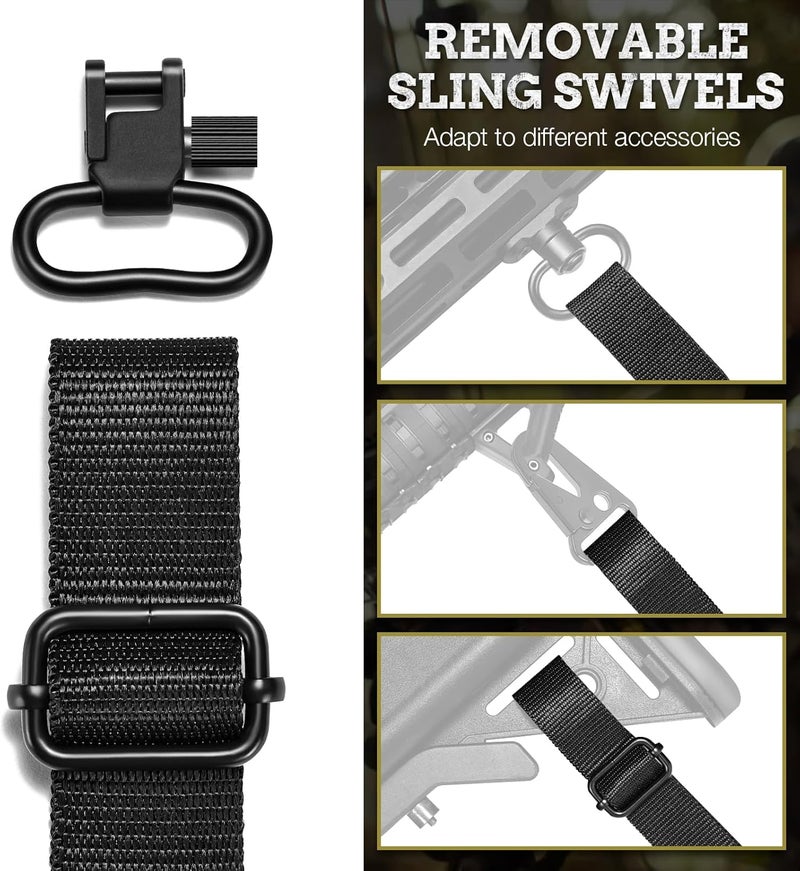 EZshoot Two Point Sling with Swivels, Comfortable Neoprene Padded, Length Adjustable Shoulder Strap for Outdoors - Image 5