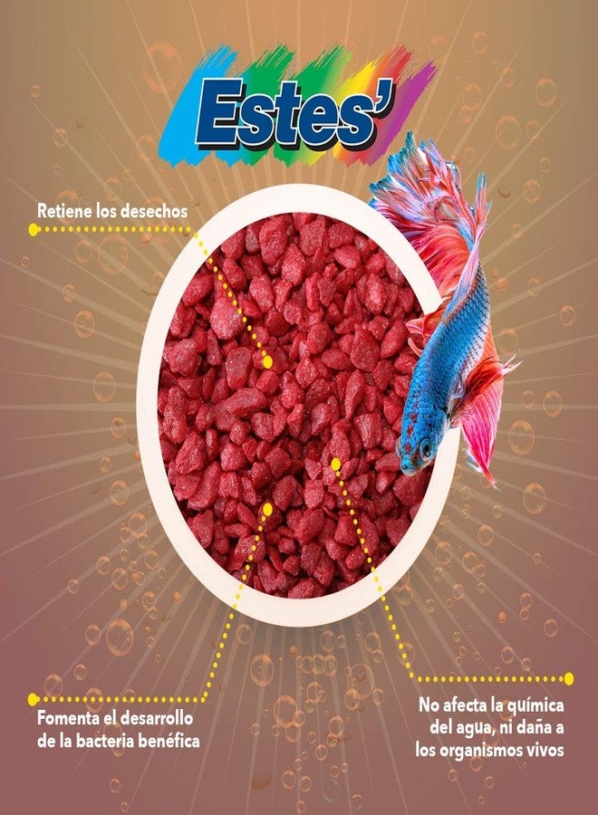 Estes Spectrastone Special Red Aquarium Gravel for Freshwater Aquariums, 5-Pound Bag - Image 5