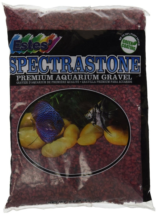 Estes Spectrastone Special Red Aquarium Gravel for Freshwater Aquariums, 5-Pound Bag - Image 1