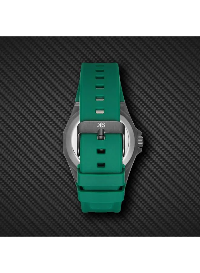KENNETH SCOTT  Men's Silicone Automatic Watch K25301-XSHB - 44.3x54 mm for Men | Best Price UAE