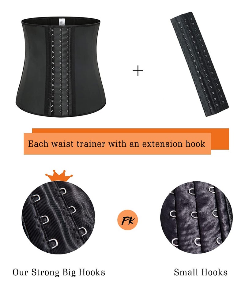 GainKee Latex Men Waist Trainer Corsets With Steel Bone Sweat Sauna Suit For Fitness (Large) - Image 5