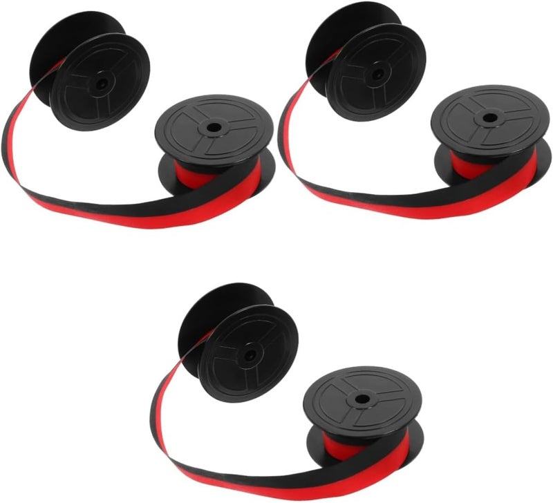 LALAFINA 3pcs Vintage Typewriter Ribbon Twin Spool Easy Install Material Ink Ribbon for Office Typewriters - Image 1