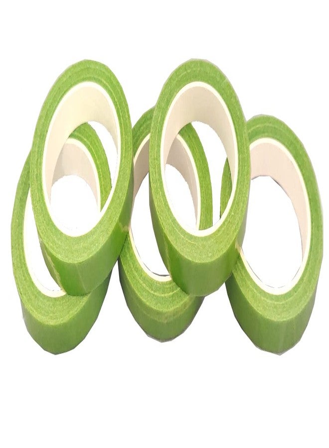 3A FEATURETAIL Flower Making Floral Paper Tape, Professional Florist Stem Wrap 1/2 Inch Bouquet Tape for Stem Wrap | DIY Crafts (Set of 6 Pc, Green) - Image 1