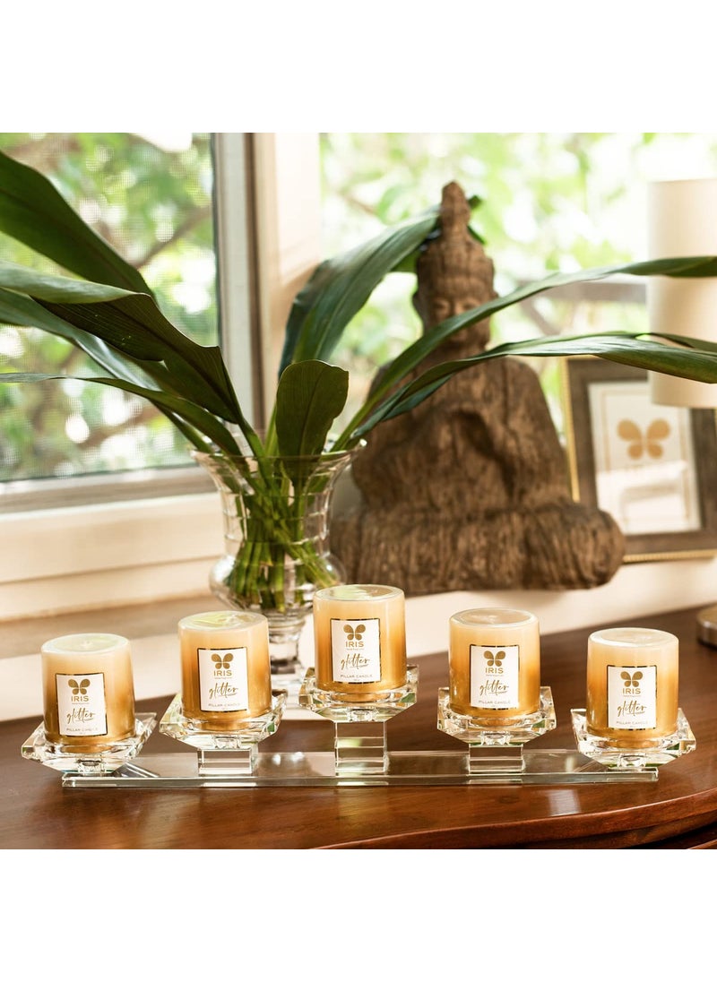 IRIS - IRIS Gold Lacquered Pillar Candle - Image 1