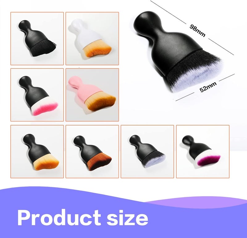AOCISKA Car Interior Detailing Brush,Soft Bristle Cleaning Brush Car Detailing Brush Dusting Brush,Car Interior Cleaning Tool,Auto Detail Brush Car Dash Duster Brush (Black&Pink) - Image 5