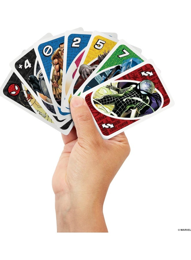 Mattel Games Mattel Games UNO The Amazing Spider-Man Card Game for Kids, Adults & Family with Deck & Special Rule Inspired by The Marvel Comic Book Series  - Image 3
