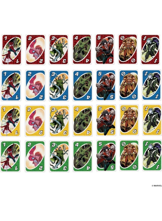 Mattel Games Mattel Games UNO The Amazing Spider-Man Card Game for Kids, Adults & Family with Deck & Special Rule Inspired by The Marvel Comic Book Series  - Image 5